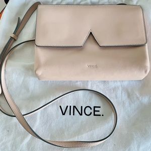Vince Light Pink Leather Crossbody Bag